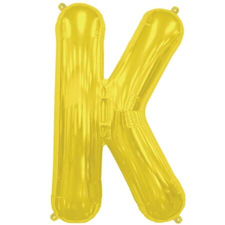 LOFTUS INTERNATIONAL 16 in. Letter K Gold Balloon KV-00577